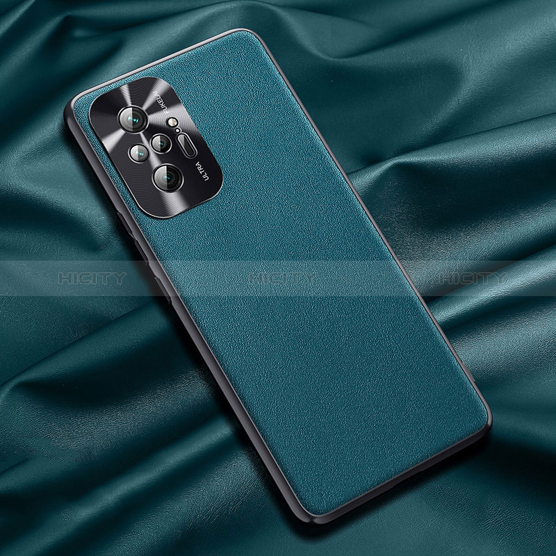 Coque Luxe Cuir Housse Etui QK1 pour Xiaomi Redmi Note 10 Pro Max Vert Plus