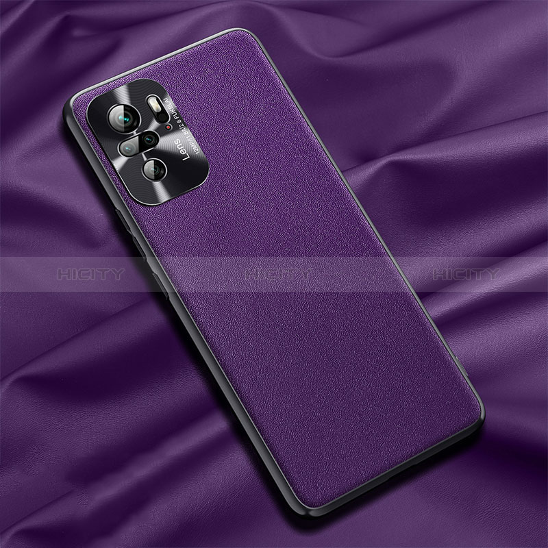 Coque Luxe Cuir Housse Etui QK1 pour Xiaomi Redmi Note 10S 4G Violet Plus