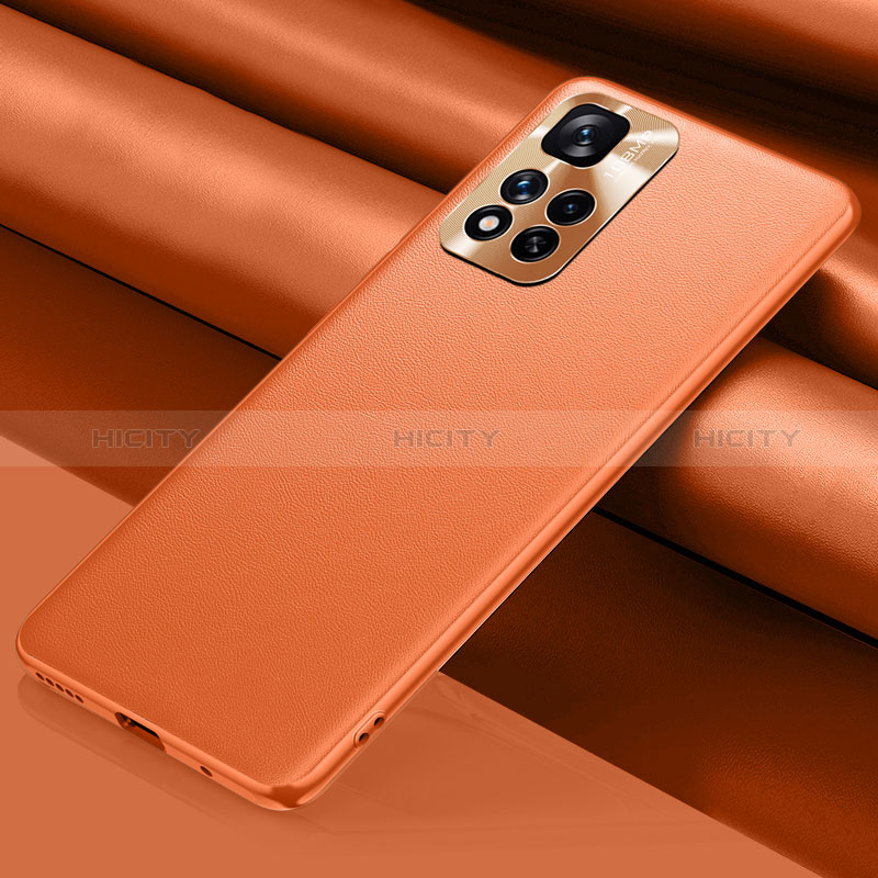 Coque Luxe Cuir Housse Etui QK1 pour Xiaomi Redmi Note 11 Pro+ Plus 5G Orange Plus