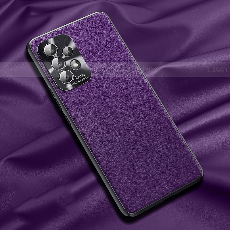 Coque Luxe Cuir Housse Etui QK2 pour Samsung Galaxy A72 4G Violet Plus