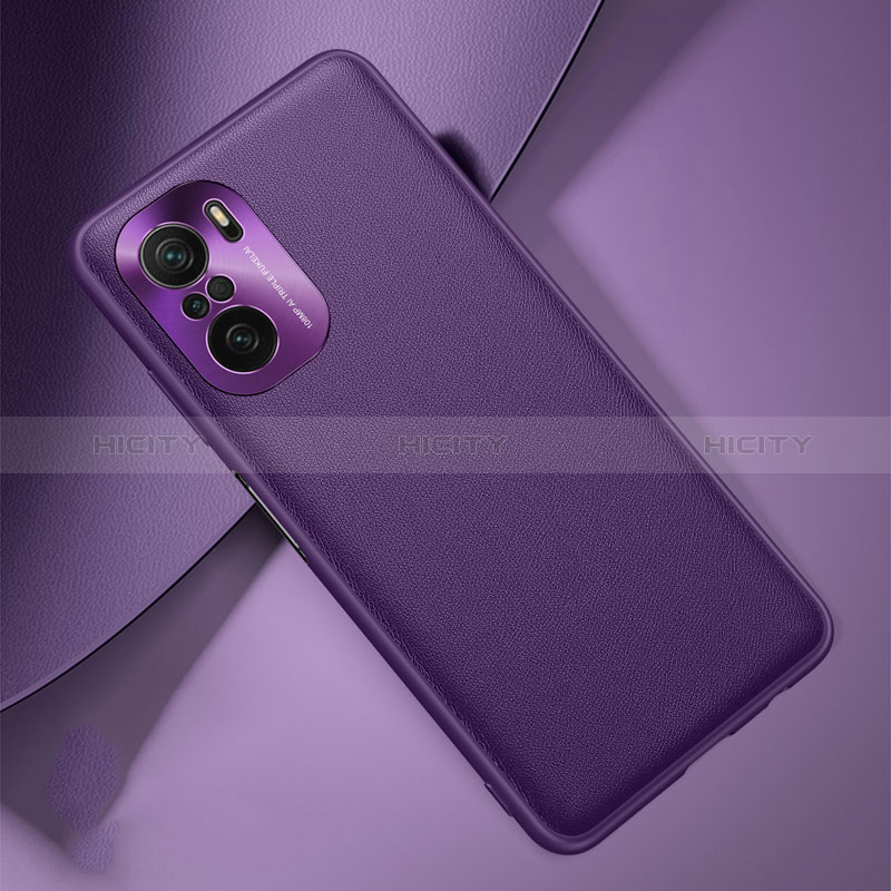 Coque Luxe Cuir Housse Etui QK2 pour Xiaomi Mi 11X 5G Violet Plus