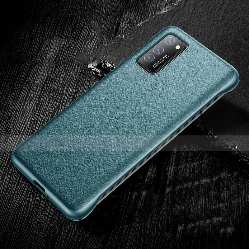 Coque Luxe Cuir Housse Etui R01 pour Huawei Honor View 30 5G Cyan Plus