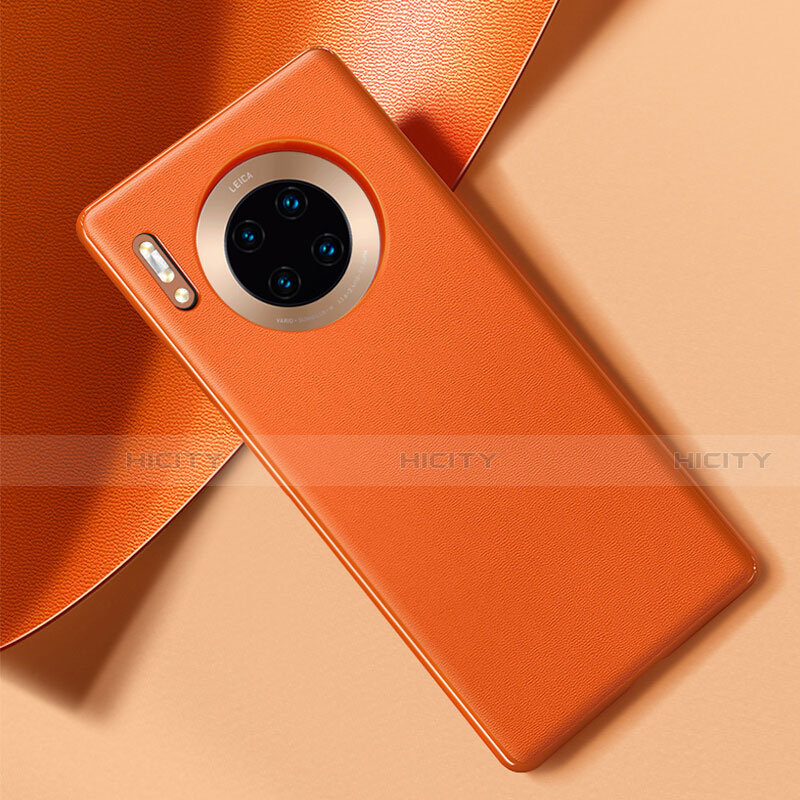 Coque Luxe Cuir Housse Etui R01 pour Huawei Mate 30 5G Orange Plus