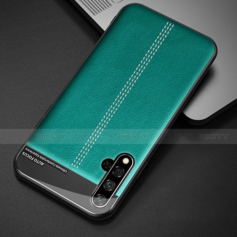 Coque Luxe Cuir Housse Etui R01 pour Huawei Nova 5 Vert Plus