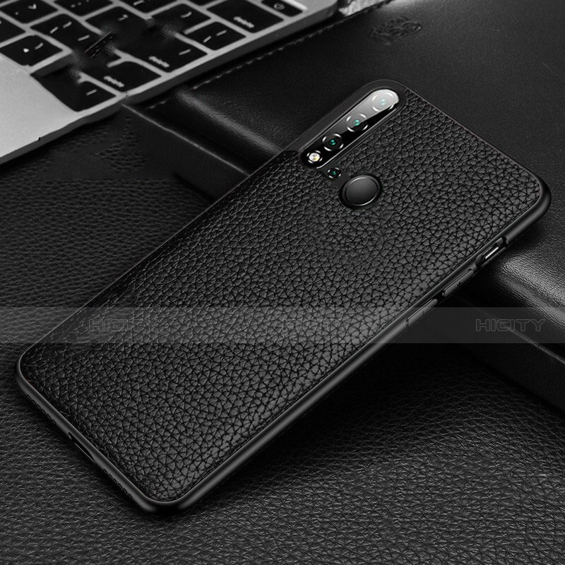 Coque Luxe Cuir Housse Etui R01 pour Huawei Nova 5i Noir Plus