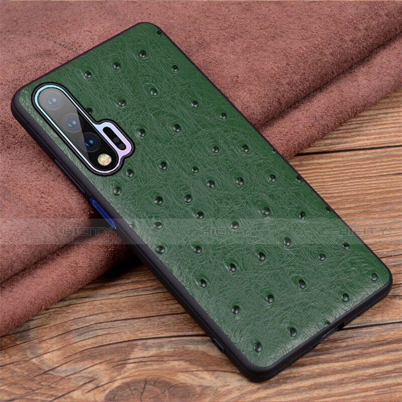 Coque Luxe Cuir Housse Etui R01 pour Huawei Nova 6 5G Vert Plus