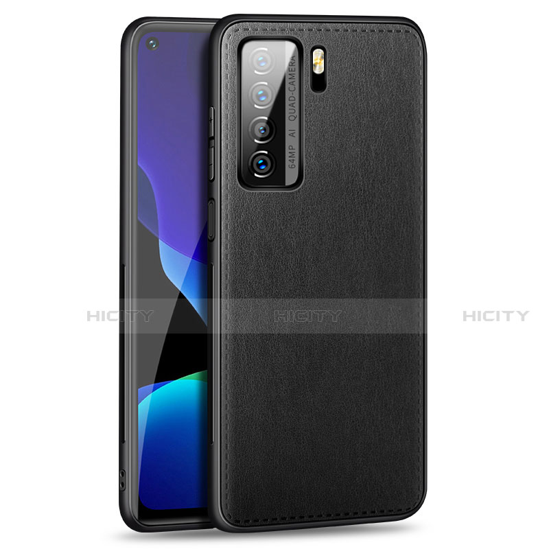 Coque Luxe Cuir Housse Etui R01 pour Huawei Nova 7 SE 5G Noir Plus