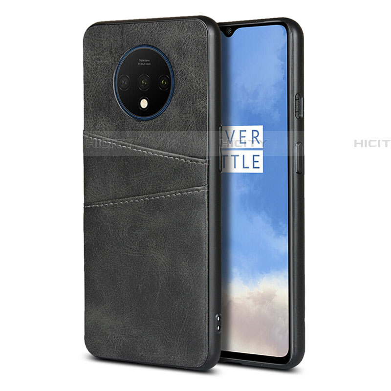 Coque Luxe Cuir Housse Etui R01 pour OnePlus 7T Noir Plus