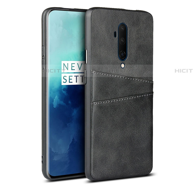 Coque Luxe Cuir Housse Etui R01 pour OnePlus 7T Pro Noir Plus