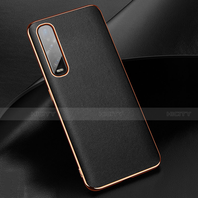 Coque Luxe Cuir Housse Etui R01 pour Oppo Find X2 Pro Noir Plus