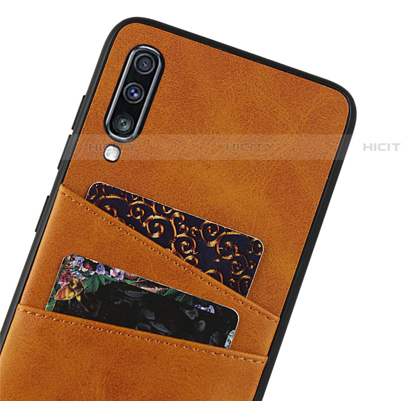 Coque Luxe Cuir Housse Etui R01 pour Samsung Galaxy A70 Plus