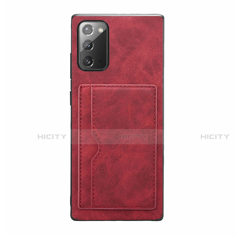 Coque Luxe Cuir Housse Etui R01 pour Samsung Galaxy Note 20 5G Rouge Plus