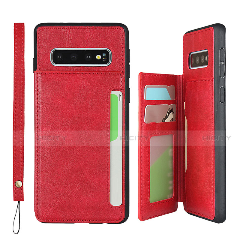 Coque Luxe Cuir Housse Etui R01 pour Samsung Galaxy S10 Plus