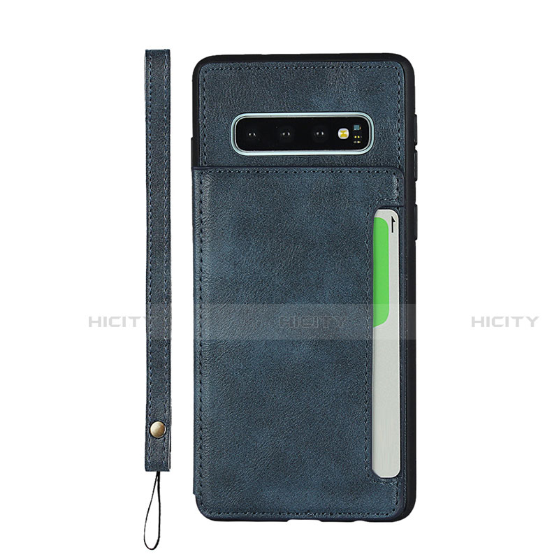 Coque Luxe Cuir Housse Etui R01 pour Samsung Galaxy S10 Plus