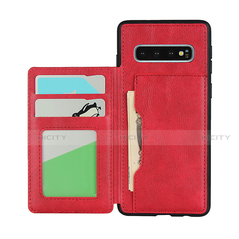 Coque Luxe Cuir Housse Etui R01 pour Samsung Galaxy S10 Plus