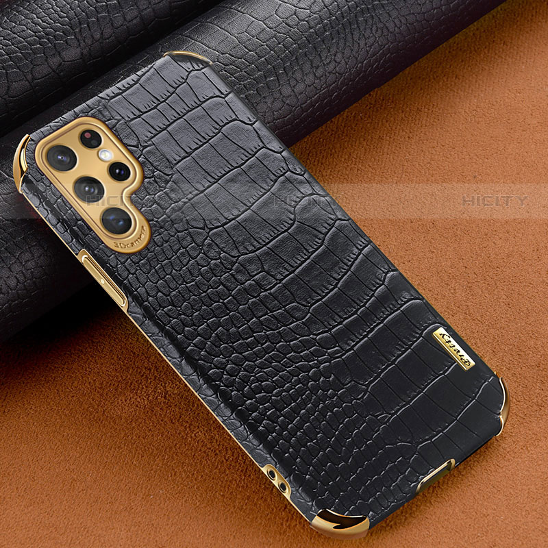 Coque Luxe Cuir Housse Etui R01 pour Samsung Galaxy S23 Ultra 5G Noir Plus