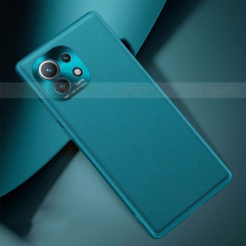 Coque Luxe Cuir Housse Etui R01 pour Xiaomi Mi 11 Lite 5G NE Vert Plus