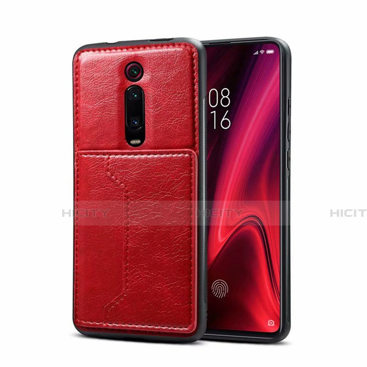 Coque Luxe Cuir Housse Etui R01 pour Xiaomi Mi 9T Pro Rouge Plus