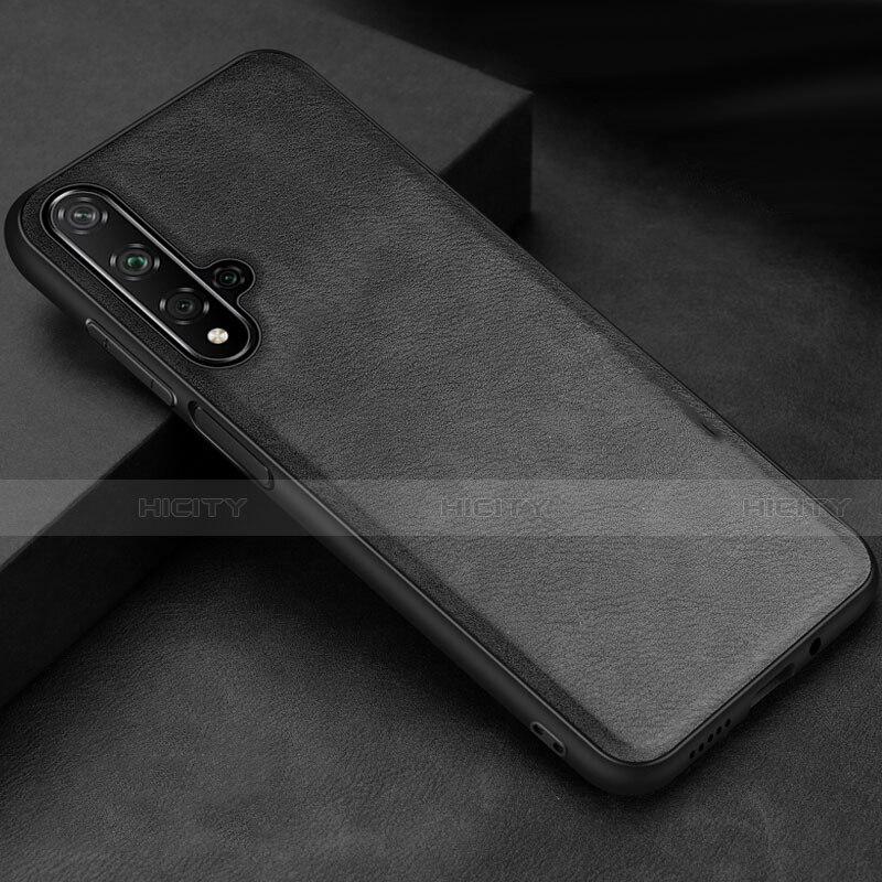 Coque Luxe Cuir Housse Etui R02 pour Huawei Honor 20S Noir Plus