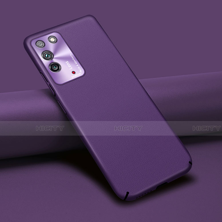 Coque Luxe Cuir Housse Etui R02 pour Huawei Honor X10 5G Violet Plus