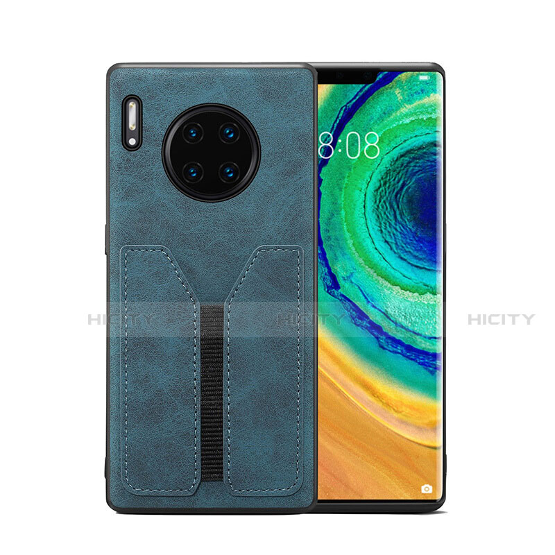 Coque Luxe Cuir Housse Etui R02 pour Huawei Mate 30 Bleu Plus