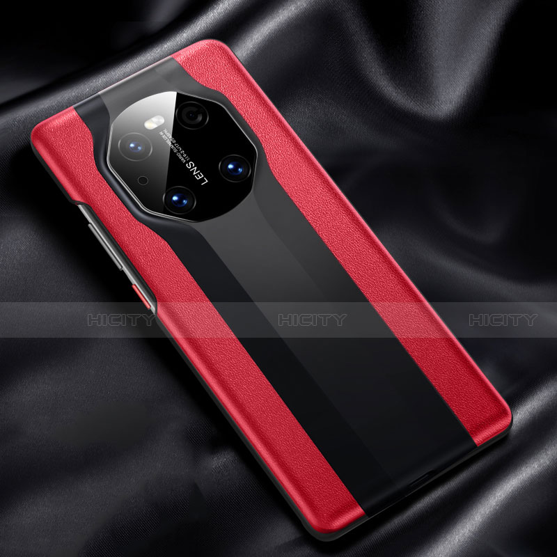 Coque Luxe Cuir Housse Etui R02 pour Huawei Mate 40 Rouge Plus