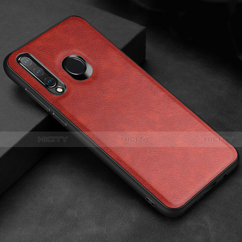 Coque Luxe Cuir Housse Etui R02 pour Huawei Nova 4e Rouge Plus