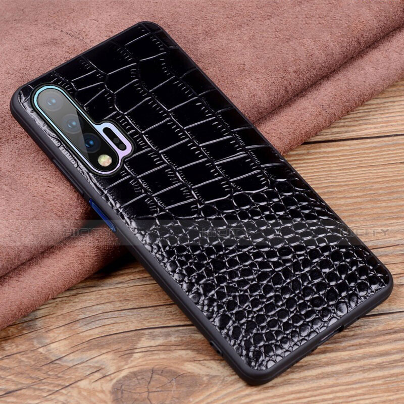 Coque Luxe Cuir Housse Etui R02 pour Huawei Nova 6 5G Noir Plus