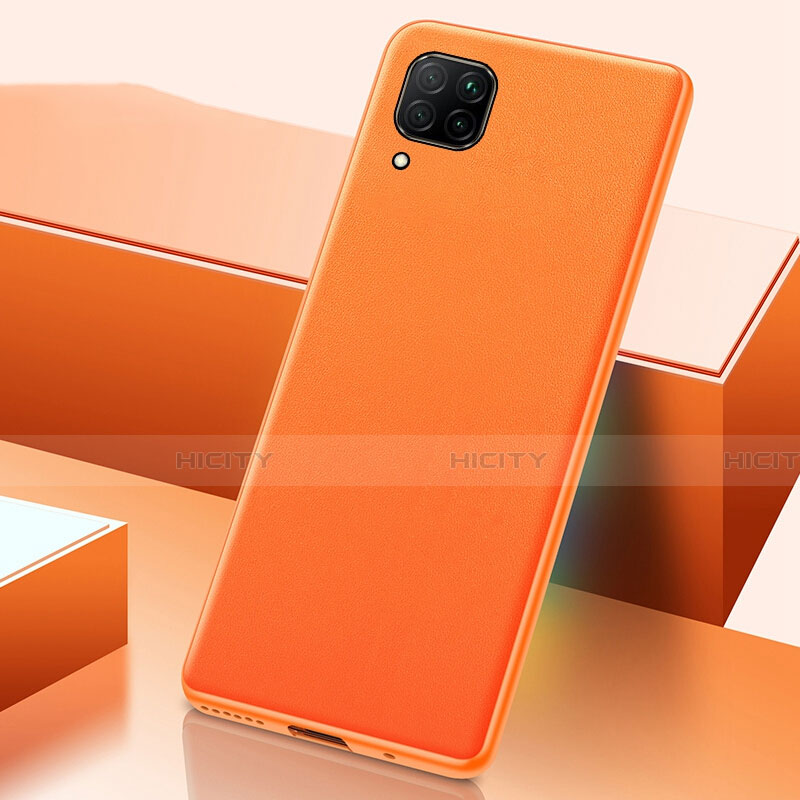 Coque Luxe Cuir Housse Etui R02 pour Huawei Nova 6 SE Orange Plus