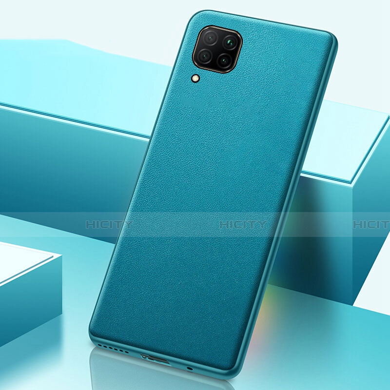 Coque Luxe Cuir Housse Etui R02 pour Huawei Nova 7i Cyan Plus