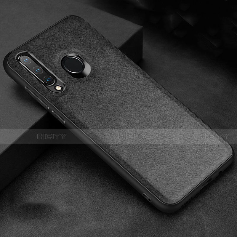 Coque Luxe Cuir Housse Etui R02 pour Huawei P30 Lite Noir Plus