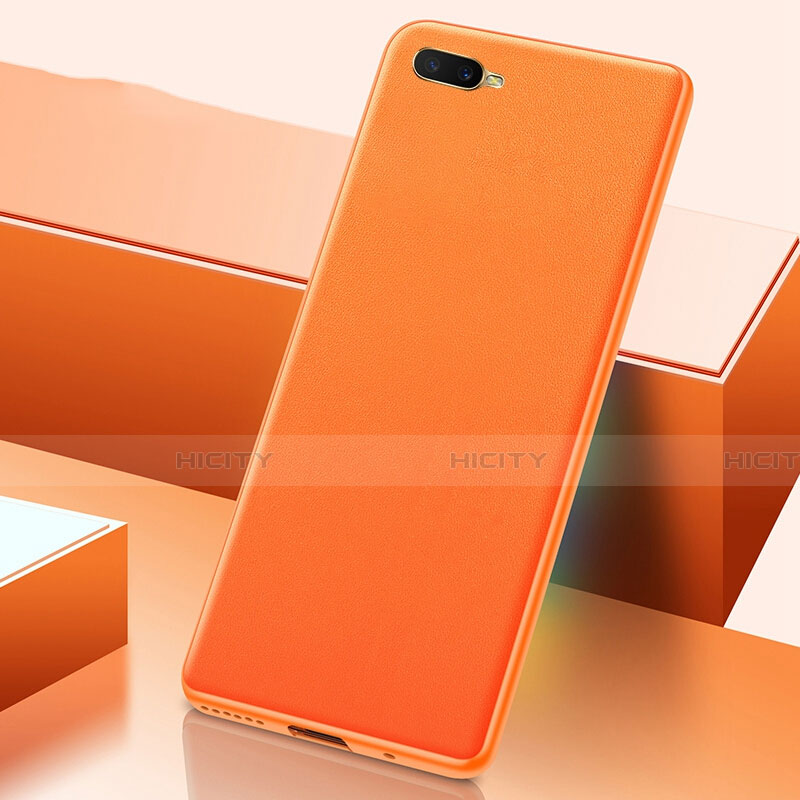 Coque Luxe Cuir Housse Etui R02 pour Oppo R15X Orange Plus