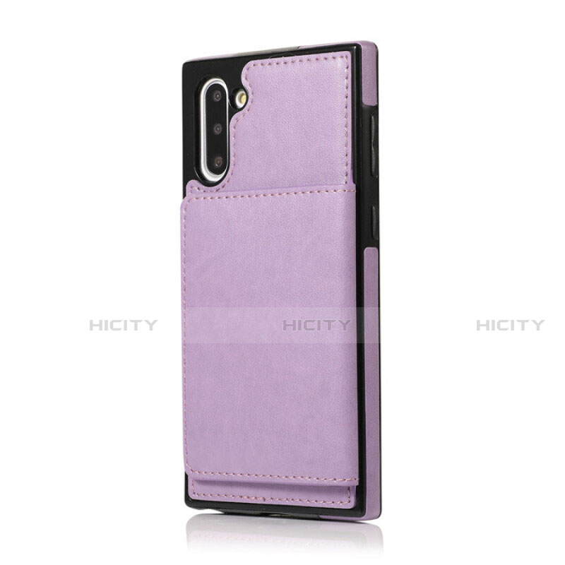 Coque Luxe Cuir Housse Etui R02 pour Samsung Galaxy Note 10 5G Violet Plus