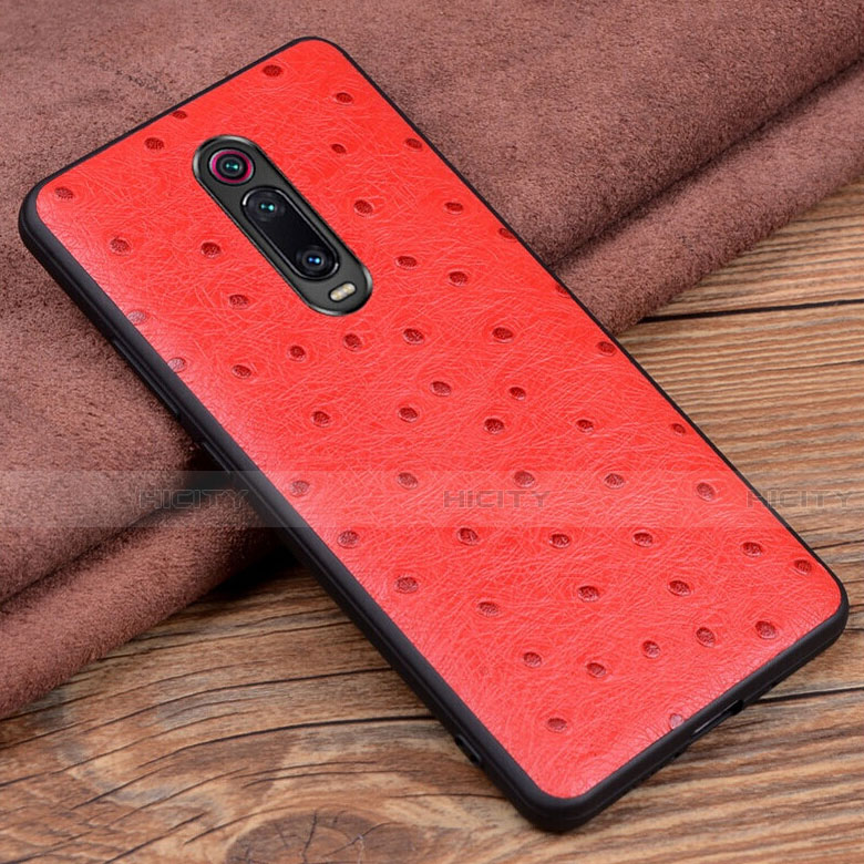 Coque Luxe Cuir Housse Etui R02 pour Xiaomi Mi 9T Pro Rouge Plus