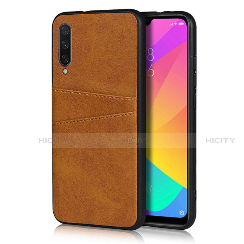 Coque Luxe Cuir Housse Etui R02 pour Xiaomi Mi A3 Orange Plus