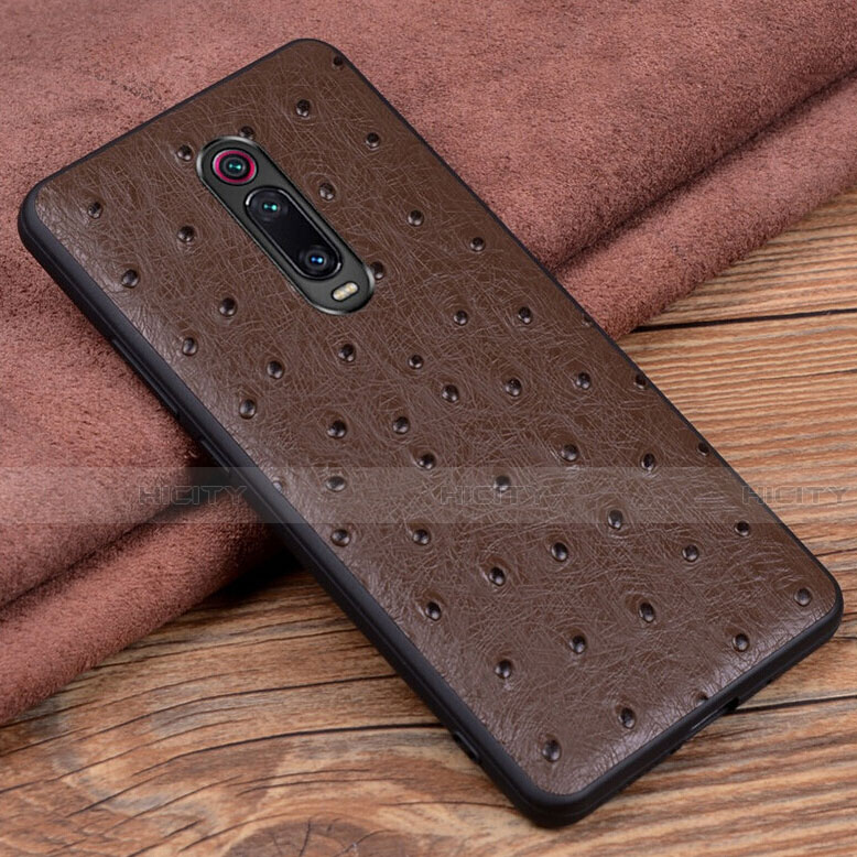 Coque Luxe Cuir Housse Etui R02 pour Xiaomi Redmi K20 Pro Marron Plus