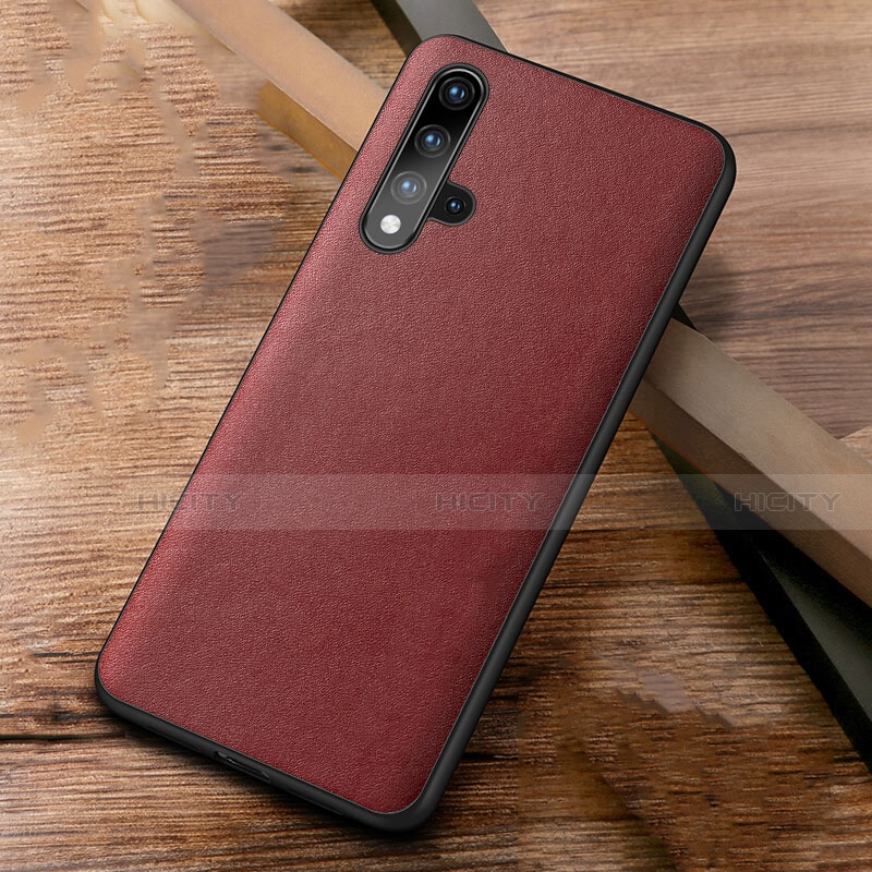 Coque Luxe Cuir Housse Etui R03 pour Huawei Honor 20 Rouge Plus