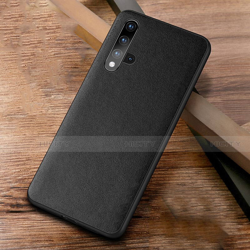 Coque Luxe Cuir Housse Etui R03 pour Huawei Honor 20S Noir Plus