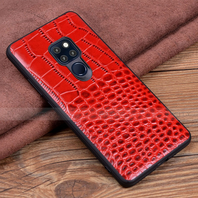 Coque Luxe Cuir Housse Etui R03 pour Huawei Mate 20 X 5G Rouge Plus