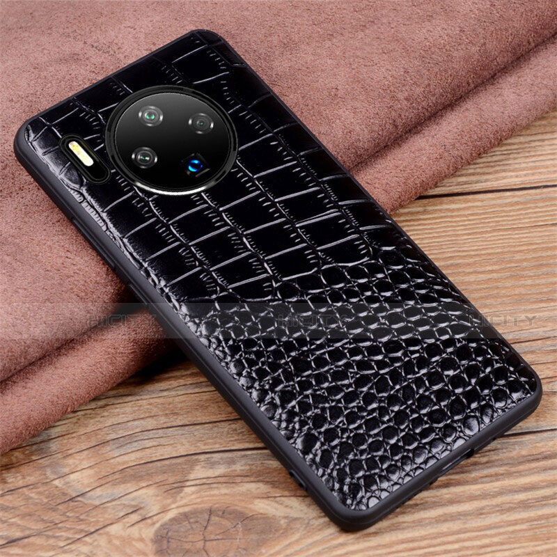 Coque Luxe Cuir Housse Etui R03 pour Huawei Mate 30 5G Noir Plus