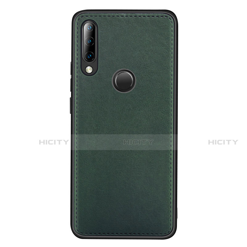 Coque Luxe Cuir Housse Etui R03 pour Huawei Nova 4e Vert Plus