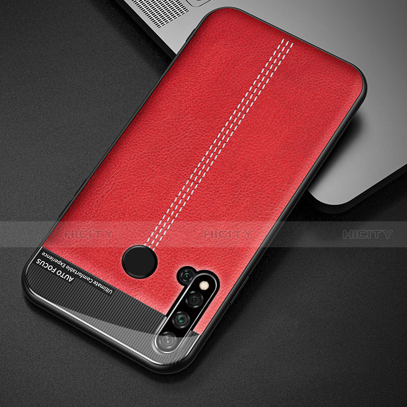 Coque Luxe Cuir Housse Etui R03 pour Huawei P20 Lite (2019) Rouge Plus