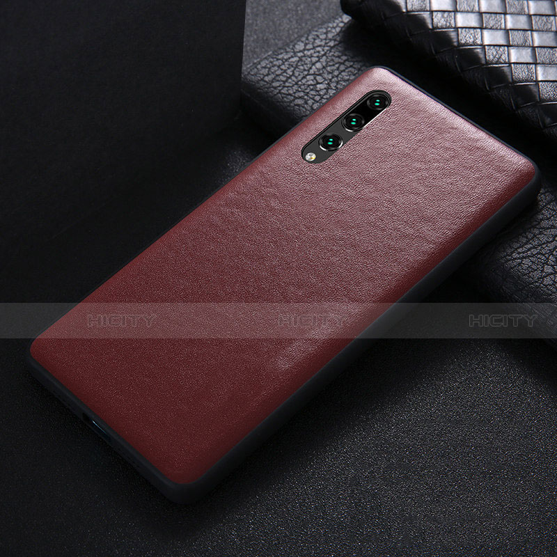 Coque Luxe Cuir Housse Etui R03 pour Huawei P20 Pro Rouge Plus