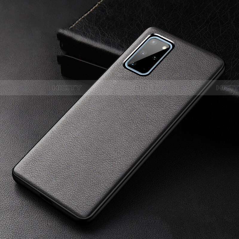 Coque Luxe Cuir Housse Etui R03 pour Samsung Galaxy S20 Plus 5G Noir Plus