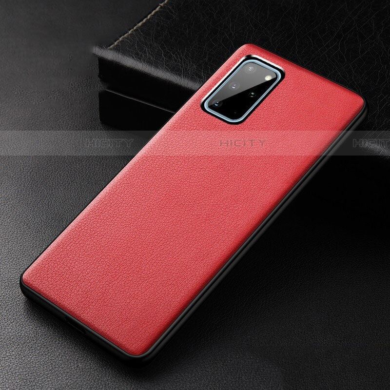 Coque Luxe Cuir Housse Etui R03 pour Samsung Galaxy S20 Plus 5G Rouge Plus