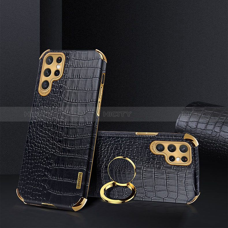 Coque Luxe Cuir Housse Etui R03 pour Samsung Galaxy S24 Ultra 5G Noir Plus