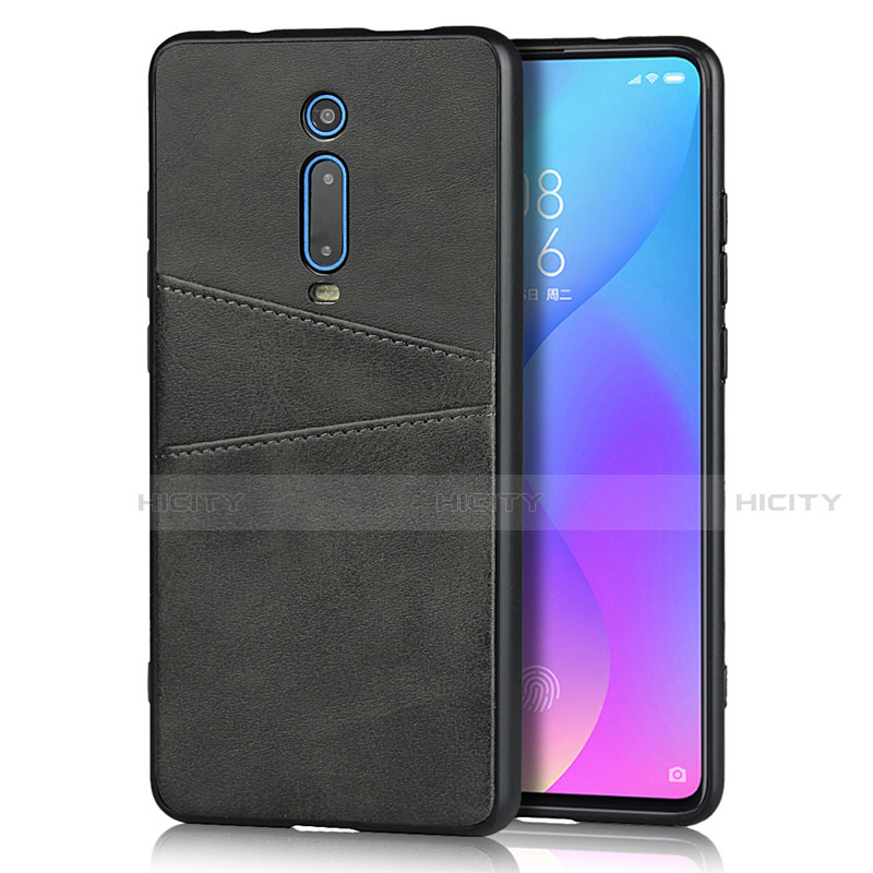 Coque Luxe Cuir Housse Etui R03 pour Xiaomi Mi 9T Noir Plus