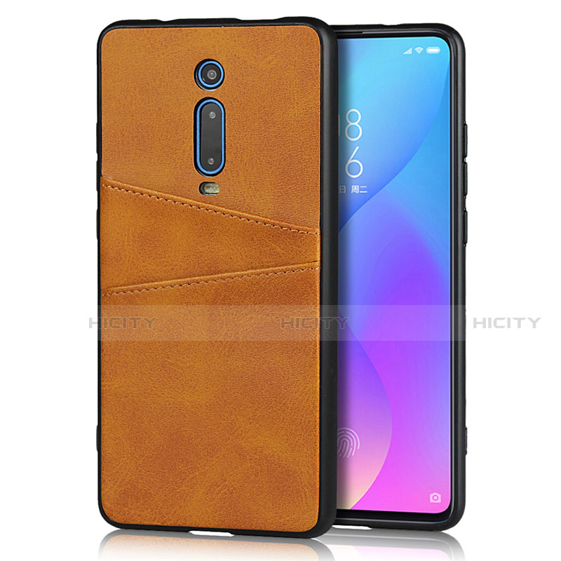 Coque Luxe Cuir Housse Etui R03 pour Xiaomi Mi 9T Orange Plus