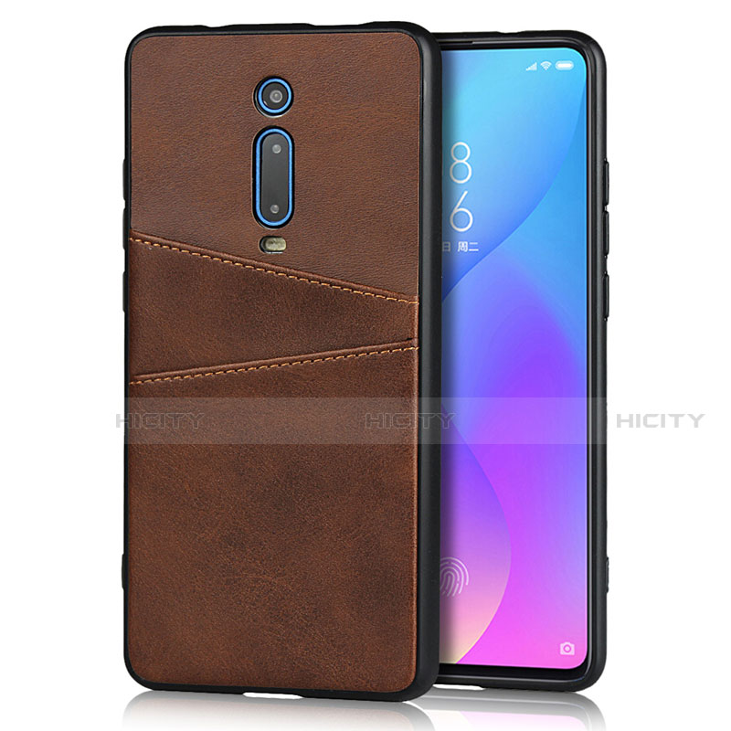 Coque Luxe Cuir Housse Etui R03 pour Xiaomi Mi 9T Pro Marron Plus