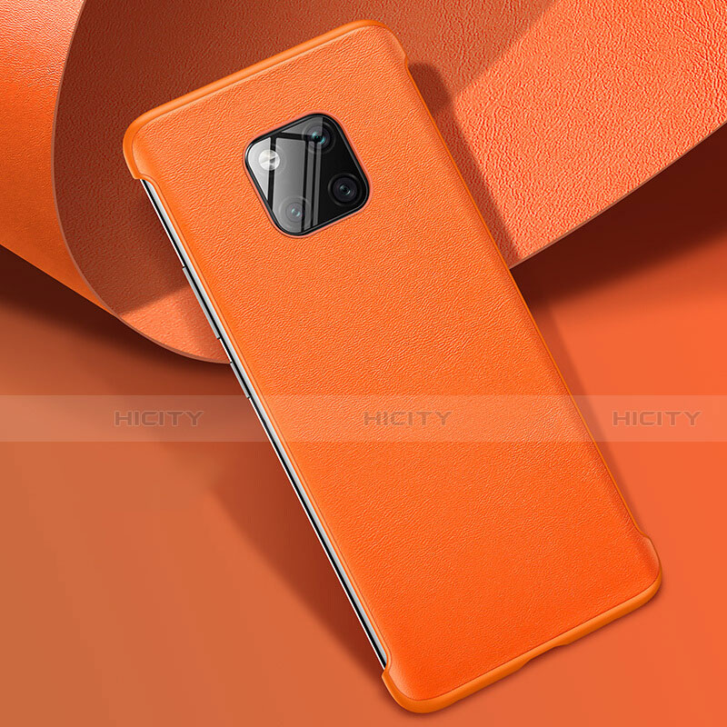 Coque Luxe Cuir Housse Etui R04 pour Huawei Mate 20 Pro Orange Plus